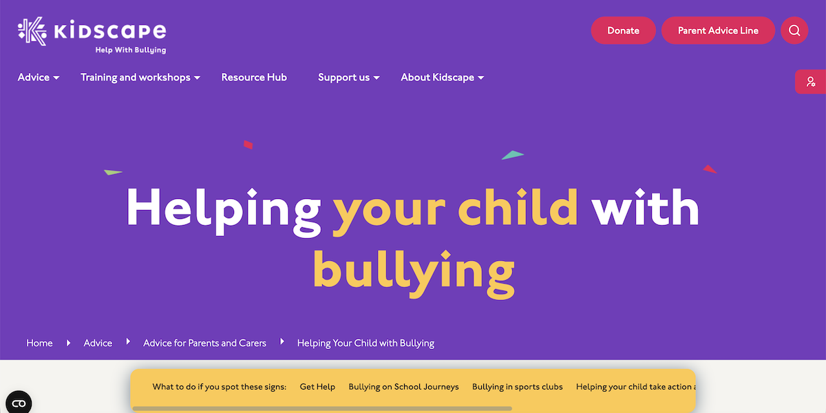 Helping your child with bullying