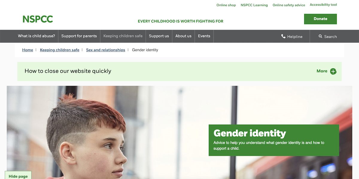NSPCC - Gender Identity