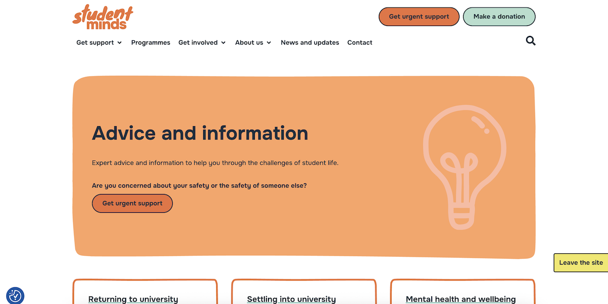 Advice and information - Student Minds