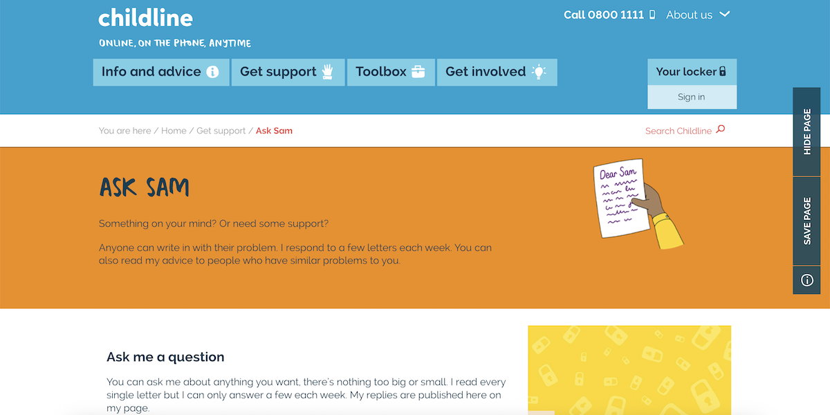 Ask Sam - Childline