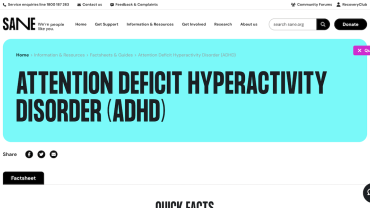 Sane - ADHD Quick Facts