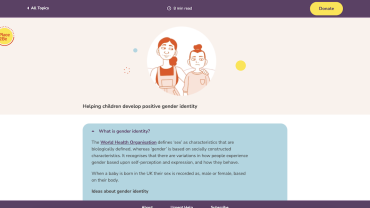 Place2be - Helping children develop positive gender identity