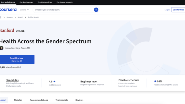 Health Across the Gender Spectrum - Free  Online course through Stanford University